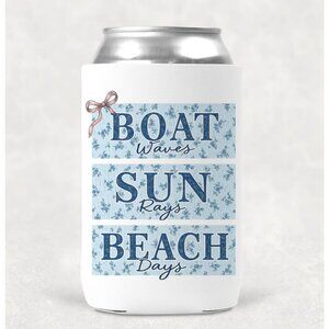 Boat Waves 12OZ Beverage Koozie Neoprene Drink Can Cooler